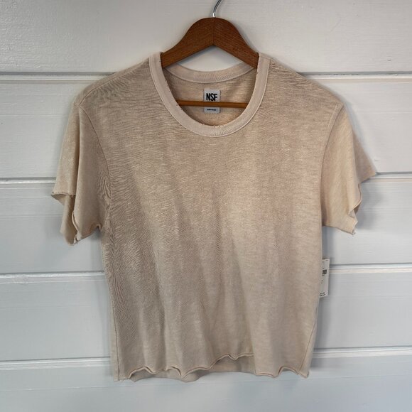 NWT | NSF | Harper Boxy Slub Jersey Tee | small - Picture 1 of 6